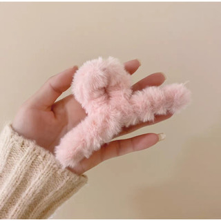 Kẹp tóc càng cua cỡ lớn phối lông tơ