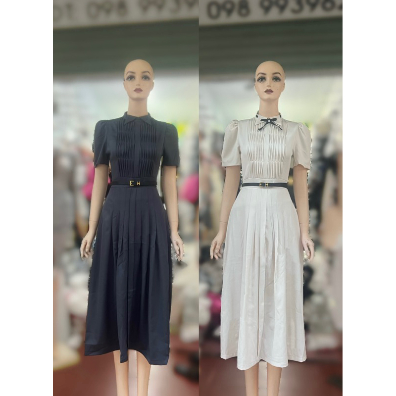 Váy chiết li ngực kèm đai