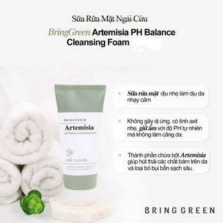 Sữa rửa mặt ngải cứu Bring Green Artemisia pH Balance Cleansing Foam 250ml