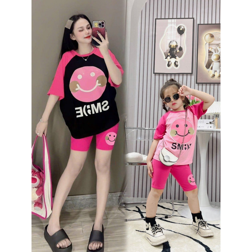 Bộ Thun Mẹ & Bé Gái Sumikids 10kg Đến 65kg