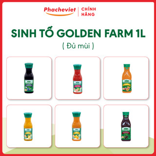 Sinh tố Golden Farm đủ vị trái cây chai 1000ml