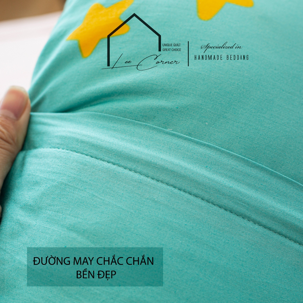 Gối em bé hình thú  LEE CORNER, vải Thô lụa Hàn 100% cotton, ruột bông microfiber lông vũ nhân tạo