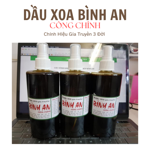 Dầu Xoa Bóp Bình An Công Chính 330ml - Giúp giảm Đau Nhức Xương Khớp, Đau Mỏi Vai Gáy, Đau Do Nguyên Nhân Hệ Thần Kinh