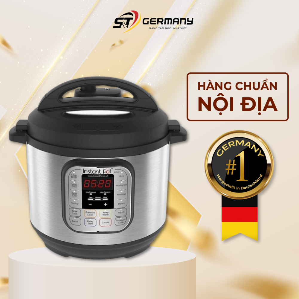 Nồi Áp Suất Instant Pot Duo 7in1 Nội Địa Đức, Nồi Áp Suất Điện Đa Năng Ninh Hầm Siêu Nhanh GermanySnT 250006