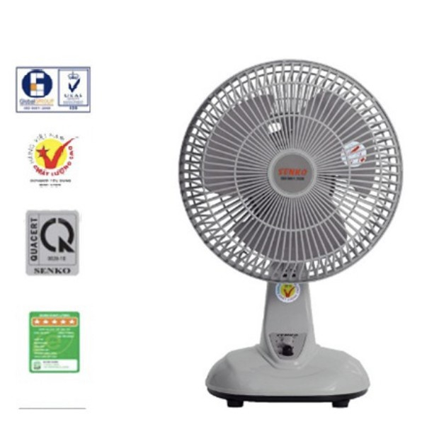 Quạt Bàn Nhỏ Senko B102 (Sải Cánh 20cm) - Quạt Mini Để Bàn Làm Việc, Giường Ngủ Siêu Bền, Tiết Kiệm 