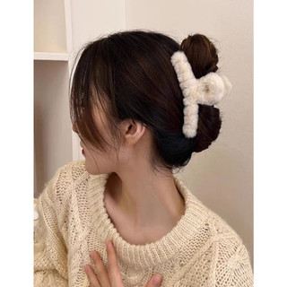 Kẹp tóc càng cua cỡ lớn phối lông tơ