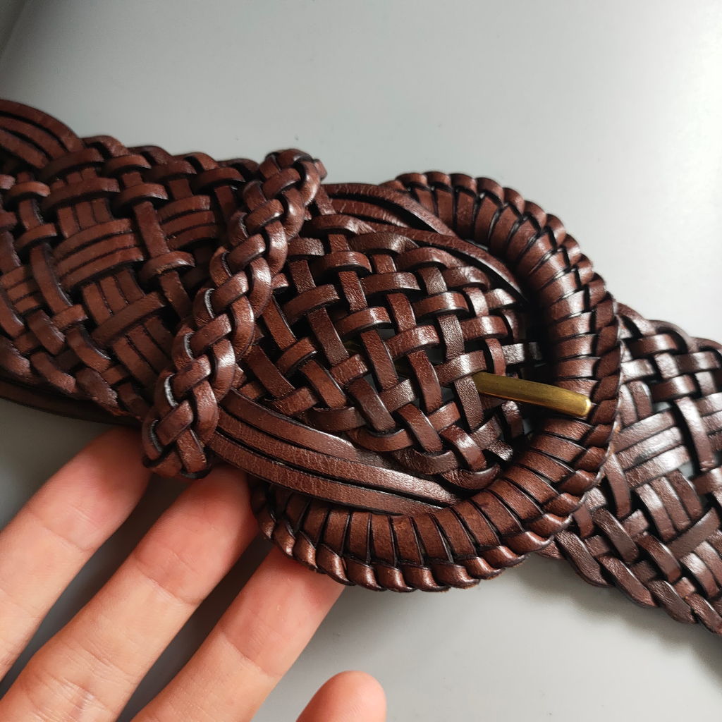 Dây lưng/nịt da thật second-hand Đồ Si Bon, BE857