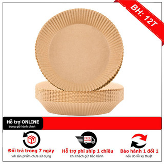 Miếng Giấy Lót Nồi Chiên Không Dầu, Lò Vi Sóng - Khay Giấy Nến Vàng Đựng Thức Ăn, Thực Phẩm Chống Dính Nồi