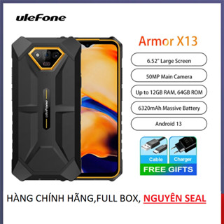 Điện thoại Ulefone Armor X13, (chống nước,chống va đập IP68/IP69K, Ram 12GB(6Gb+6Gb) ,Rom 64GB, Android 13)