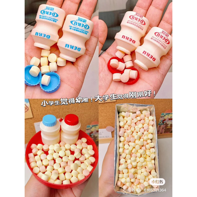 LẺ 5 LỌ KẸO SỮA CHUA VIÊN NÉN DEKU