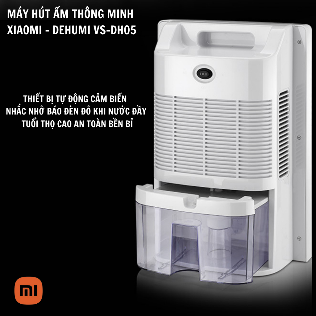 Máy Hút Ẩm Lọc Không Khí Xiaomi Dehumi Yangzi, Có Led Điều Chỉnh Độ Ẩm, Dung Tích 2200ML, Khử Trùng, Chống Nấm Mốc
