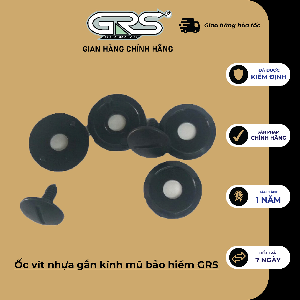 Ốc vít lắp kính của mũ bảo hiểm GRS