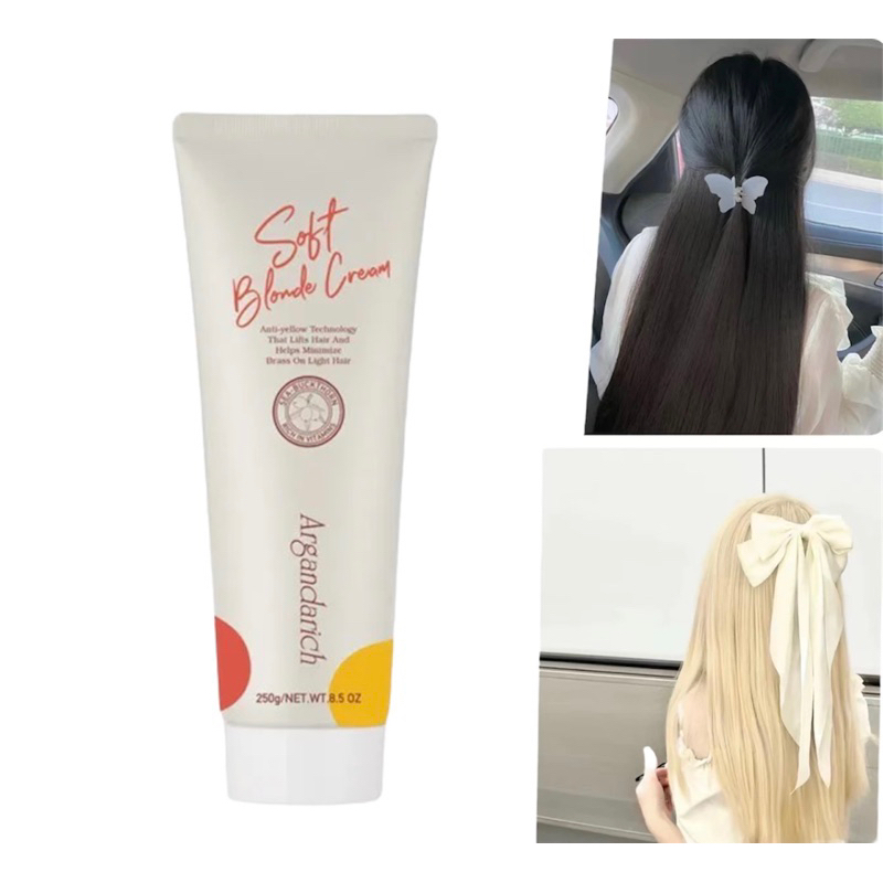 Kem tẩy tóc nâng tone Argandarich, nâng sáng đến 9 cấp độ kèm trợ tẩy