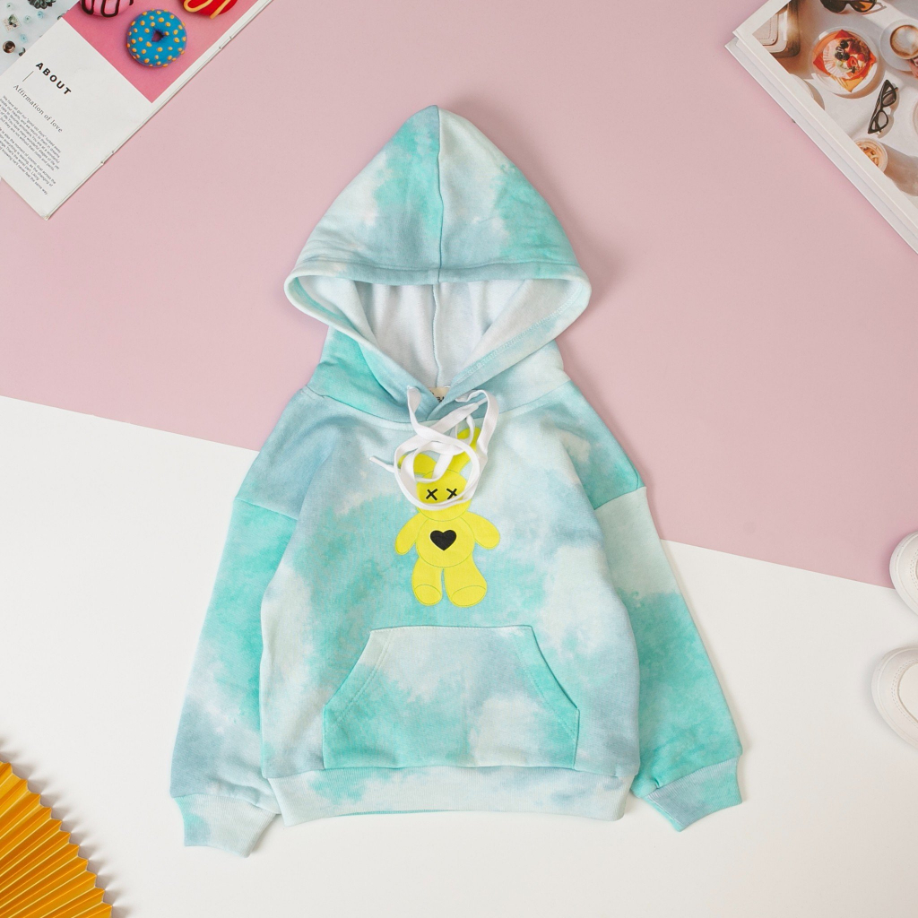 Áo hoodie nỉ lông LITIBABY có mũ siêu ấm cho bé gái 12-40kg . Hàng chính hãng