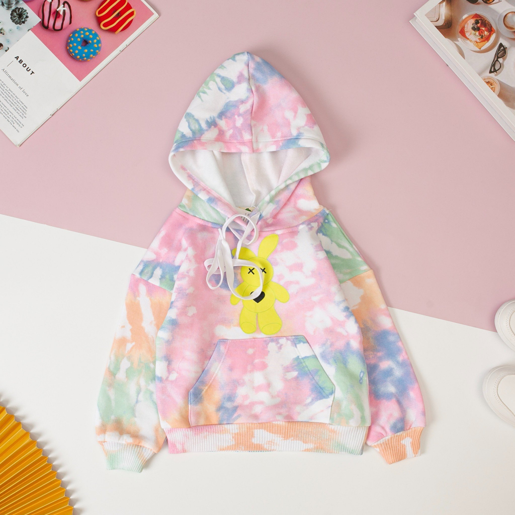 Áo hoodie nỉ lông LITIBABY có mũ siêu ấm cho bé gái 12-40kg . Hàng chính hãng