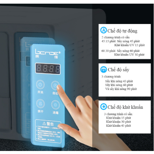 Máy sấy khô bình sữa khử khuẩn bằng tia UV đảm bảo an toàn, máy tiệt trùng bình sữa chén bát đa năng