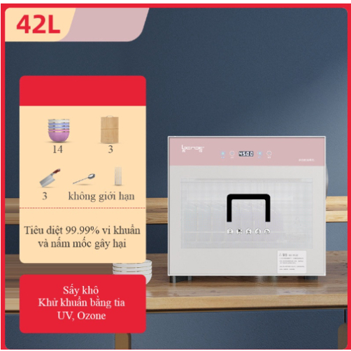 Máy sấy bát đũa 42L, 68L khử khuẩn bằng tia UV, ozone, sấy nóng 75 độ máy tiệt trùng sấy khô