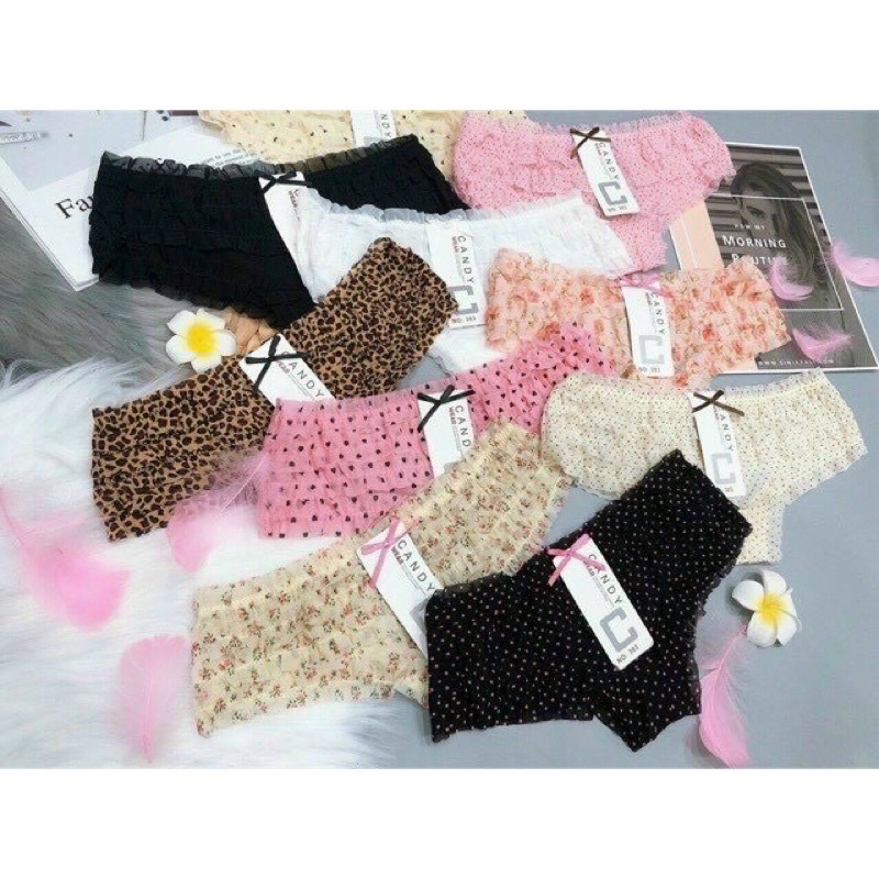 Quần Lót Ren Bèo 3 Tầng Siêu Mềm Mại Quần Chíp ren cạp thấp