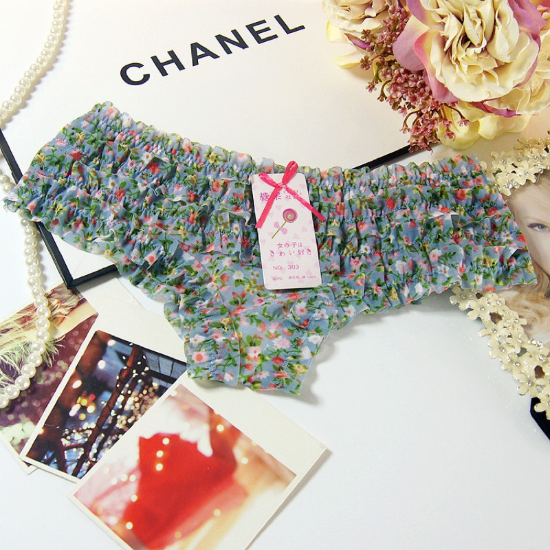 Quần Lót Ren Bèo 3 Tầng Siêu Mềm Mại Quần Chíp ren cạp thấp