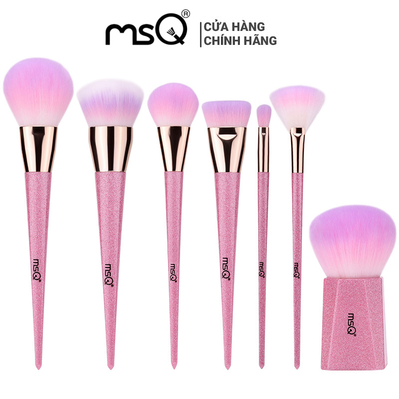Bộ Cọ Trang Điểm Msq 7 Cây Pink Rose