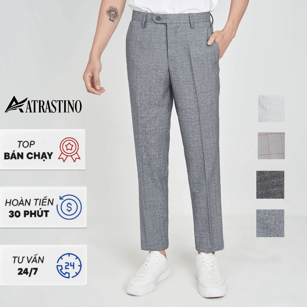 Quần âu nam kẻ sọc KARO chất vải cotton cao cấp , chuẩn thiết kế hàn quốc, cực tôn dáng, lịch sự, trẻ trung.QAK