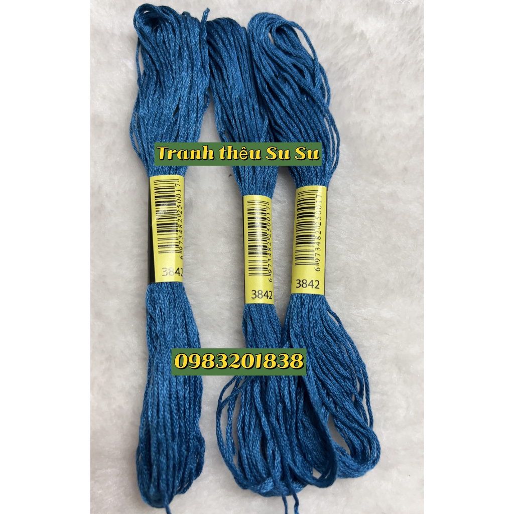 Chỉ cotton thêu tranh chữ thập mã chỉ từ 3841 đến 3866