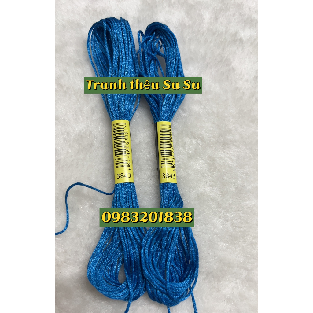 Chỉ cotton thêu tranh chữ thập mã chỉ từ 3841 đến 3866