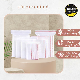 100gr túi zip chỉ đỏ, túi zipper, túi vuốt đủ size