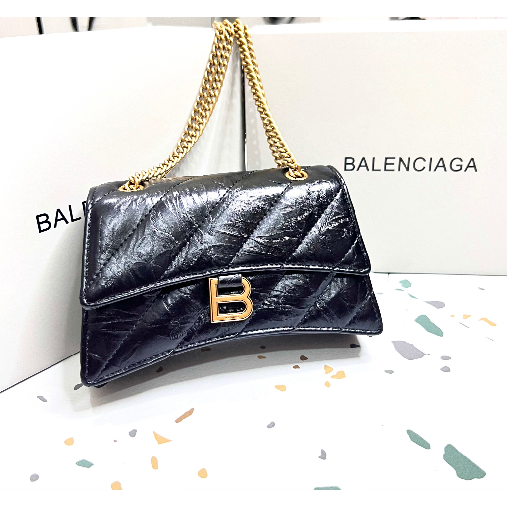 Túi Xách Ba.le. cia.ga Size 20cm Màu Đen