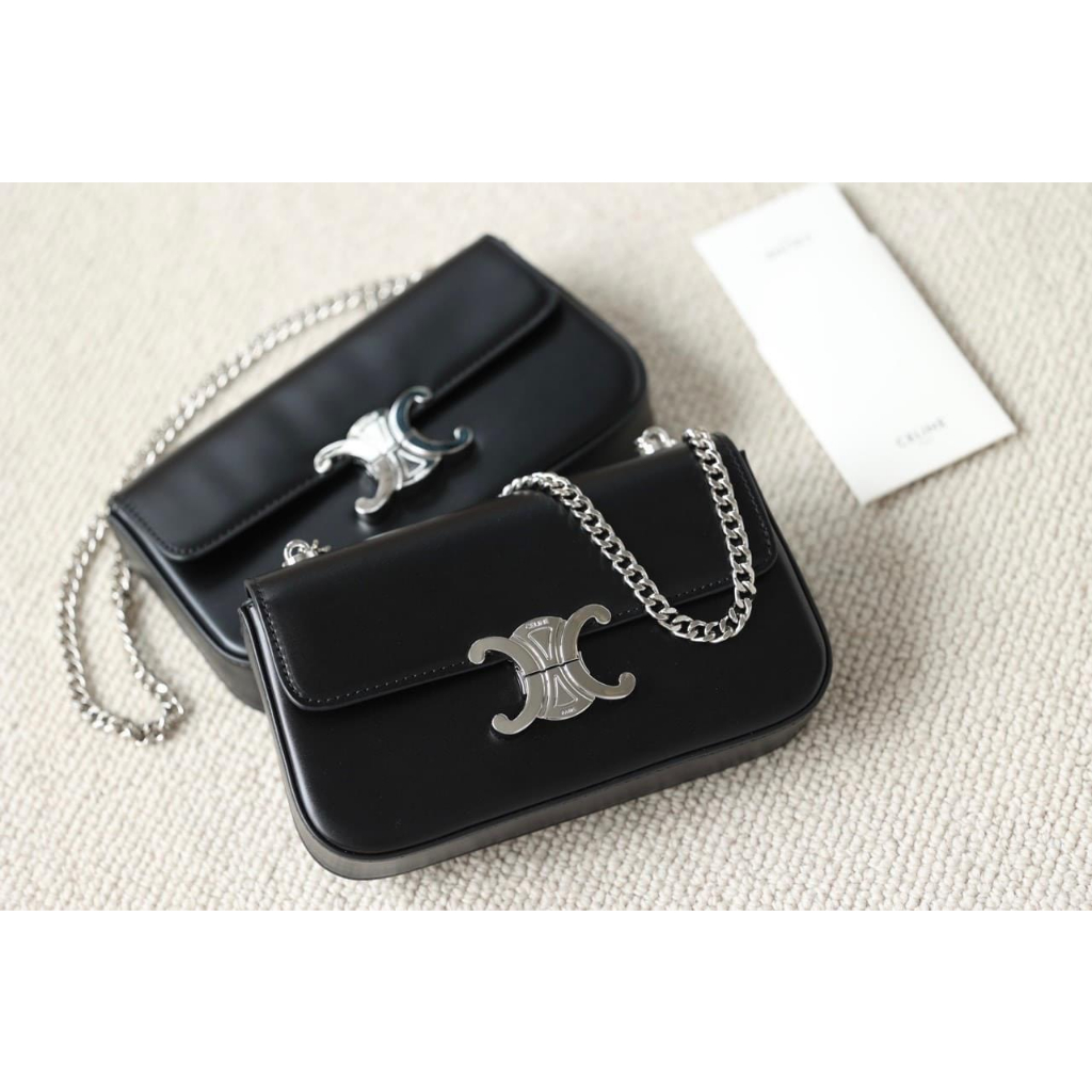 Túi Xách Ce.line dáng ngang size 20cm Màu Đen