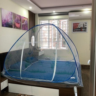 Màn chụp tự bung cao cấp 1m6x2m / 1m8x2m - mùng chụp tự bung chống muỗi hiệu quả tiện lợi xếp gọn.