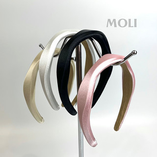 Băng Đô Cài Tóc Tiểu Thư Kiểu Gợn Sóng Chất Vải Ánh Nhũ - Moli