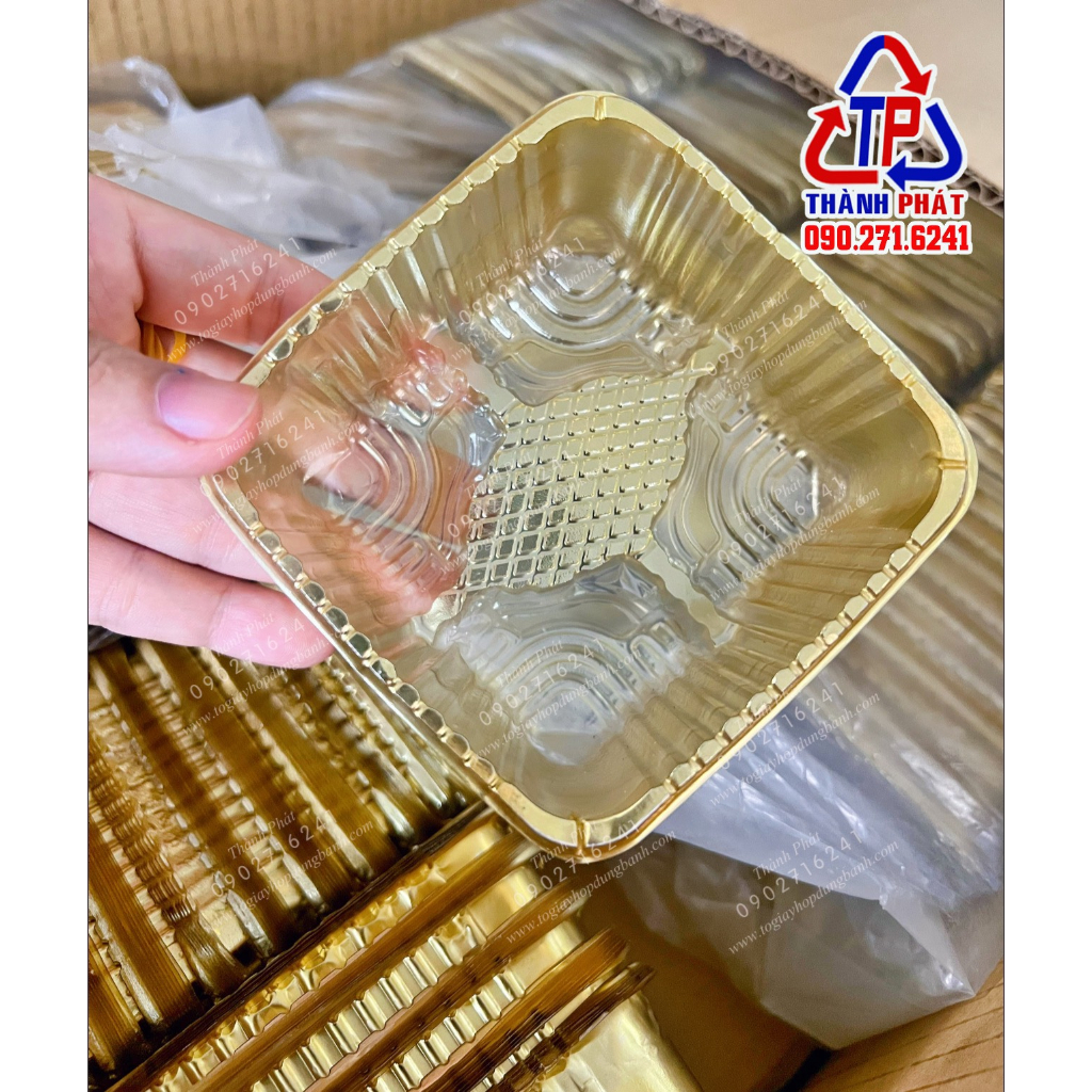 100 Khay vàng đựng bánh trung thu 150g - 200g -250g