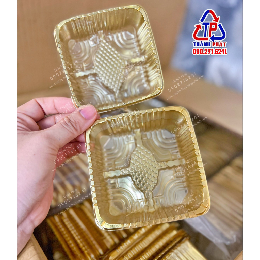 100 Khay vàng đựng bánh trung thu 150g - 200g -250g