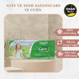 Giấy vệ sinh sài gòn saigon care không lõi 10 cuộn 2 lớp