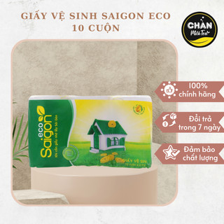 Giấy vệ sinh sài gòn saigon eco có lõi 10 cuộn 2 lớp