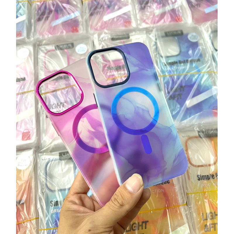 Ốp lưng Likgus nhám vân loang hỗ trợ sạc cho iPhone 15 Pro Max/ 14 Pro Max/ 13 Pro max/ 12 Pro max siêu đẹp sang trọng