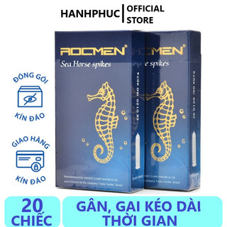 Freeship Bộ 2 hộp bao cao su gân gai ROCMEN kéo dài thời gian