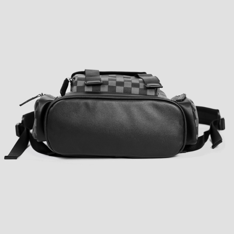 Balo da thời trang, hoạ tiết caro chất da chống thấm nước chống mài mòn, đựng vừa Laptop và A4 - LARA BACKPACK, novstore