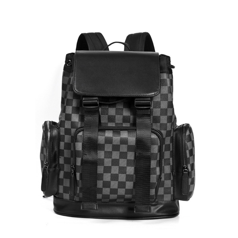 Balo da thời trang, hoạ tiết caro chất da chống thấm nước chống mài mòn, đựng vừa Laptop và A4 - LARA BACKPACK, novstore