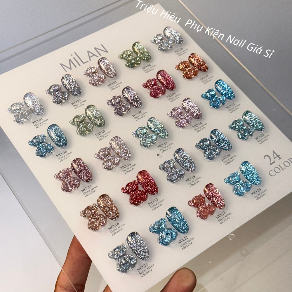 Sơn nhũ flash các sét 9 màu, sét 16 màu tặng kèm bảng