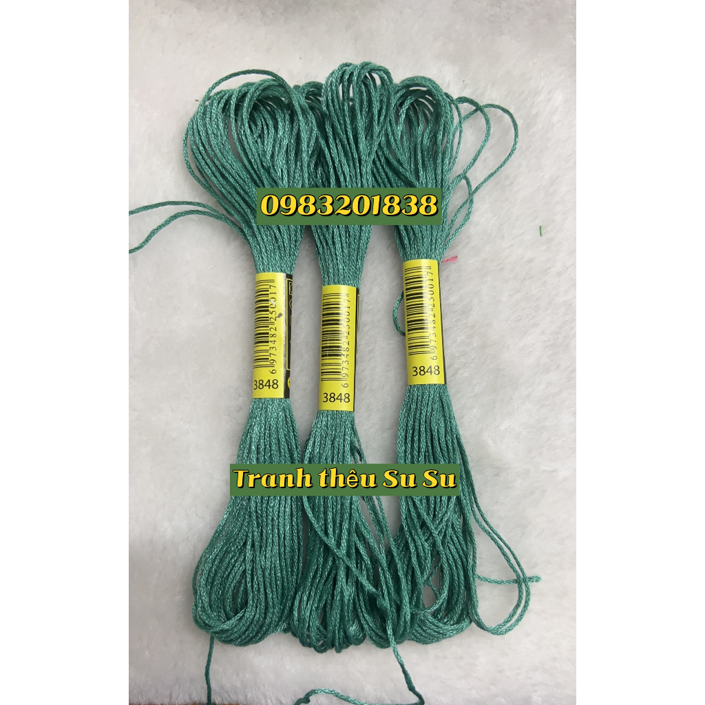 Chỉ cotton thêu tranh chữ thập mã chỉ từ 3841 đến 3866