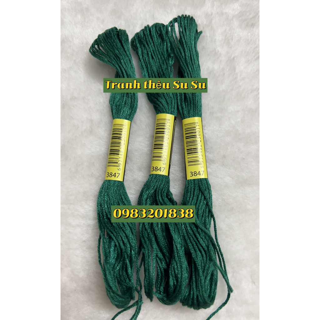 Chỉ cotton thêu tranh chữ thập mã chỉ từ 3841 đến 3866