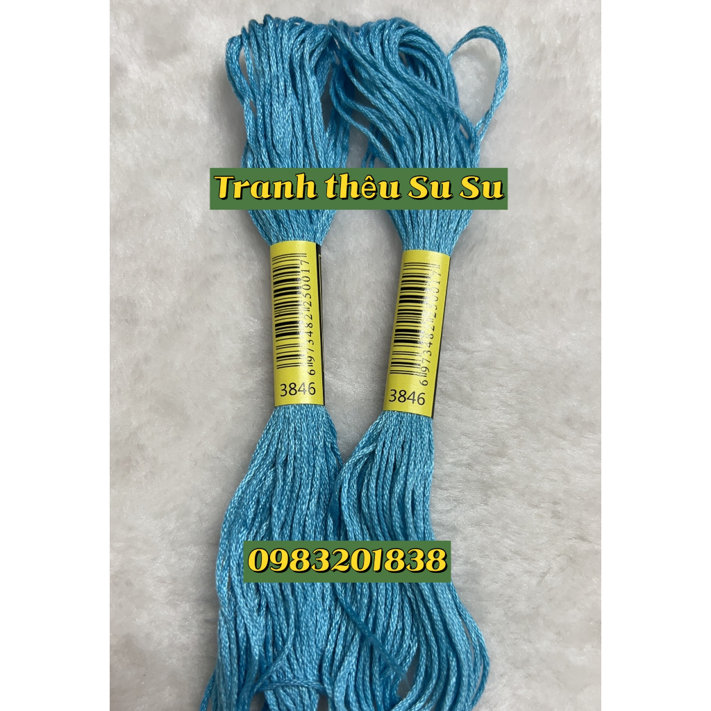 Chỉ cotton thêu tranh chữ thập mã chỉ từ 3841 đến 3866