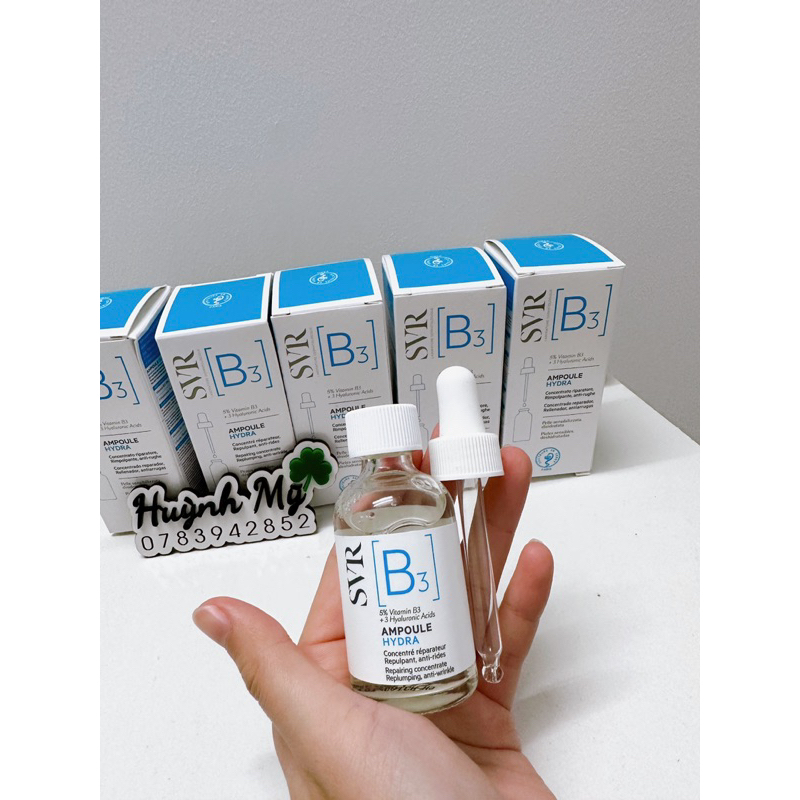 Tinh chất dưỡng hạn chế nếp nhăn, phục hồi  dưỡng ẩm SVR B3 Ampoule Hydra 30ml