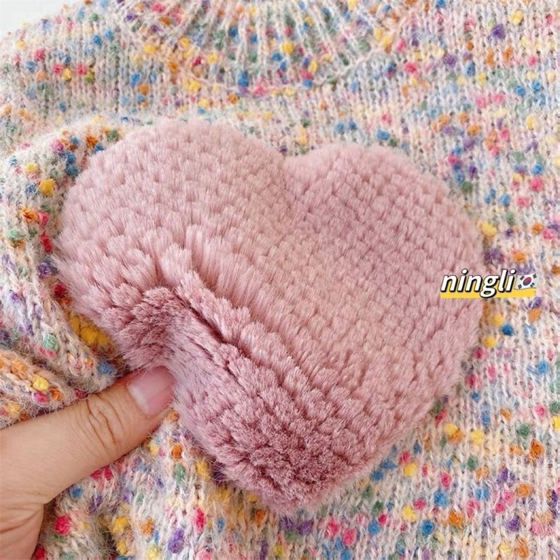 Áo len bé gái hàng QCCC- Áo len hình trái tim bé gái size 80-130