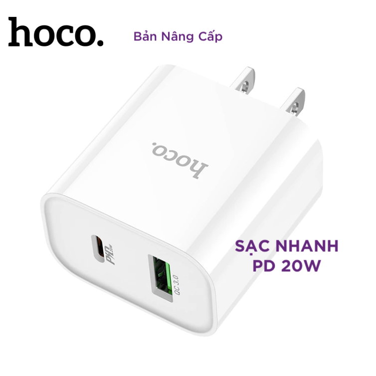 Củ sạc nhanh C80A C94A C104A TYPE C PD 20W chính hãng Hoco dùng cho mọi dòng smartphone