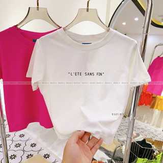 Áo phông CROPTOP LETE SANS FIN chất liệu cotton 100% co giãn 4 chiều thoải mái