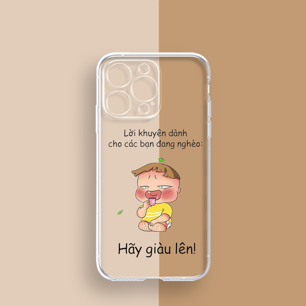 Ốp lưng iphone Lời khuyên khi bạn nghèo hài hước 14 13 13pro 13Promax 6 6S 7 8 7Plus 8Plus IX XR XSMAX uh361