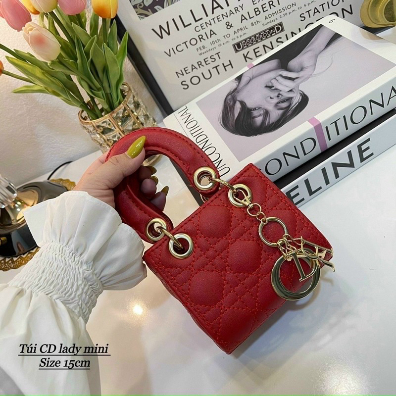 Túi Hộp Vuông Size Mini Mẹ Và Bé Tặng Kèm Chùm Móc Chữ Phụ Kiện